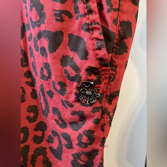 Maison Scotch red leopard print jean - Picture 2 of 4